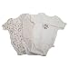 Baby Patterned Short Sleeve Sleepsuits Allergy Free in Boy, Girl and Unisex Options (Pack Of 3) (Height: 62-68cm, Weight: 8kg (3-6 Months)) (Cream)