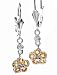 Yellow Sapphire and Diamond Drop Hoop Earring, 18k White Gold, Tw 0.65 carat