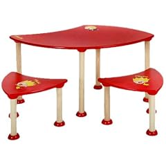 Links 40100100 FELIX Tisch Fun Collection, Rot, 57x98x50 + 30x40x30 cm, 2 St�hle