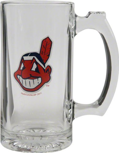 Cleveland Indians Beer Mug: 3D Logo Glass Tankard