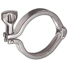 Parker Sanitary Tube Fitting, Stainless Steel 304, Heavy Duty Clamp, 3" Tube OD
