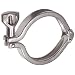 Parker Sanitary Tube Fitting, Stainless Steel 304, Heavy Duty Clamp, 3" Tube OD