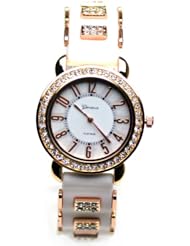 Geneva Crystal Womens Watches Fashion Silicone Ladies Watches with Rhinestone Pl178-y