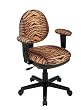 Contemporary Swivel Chair with Flex Back and Adjustable Padded Arms By Office Star