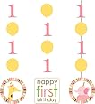 Creative Converting Sweet at One Girls Hanging Cutout Party Decorations, 3-Piece Per Package