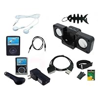 iShoppingdeals - 12 Premium Accessories Bundle Combo for Sandisk Sansa Fuze 2GB, 4GB, 8GB Series
