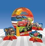 Cars 2 Balloon Centerpiece Air-Filled Happy Birthday - 5/Pkg.