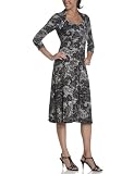 Arianne Women's Maria Ity Dress,Blk/Offwhite Lace Print,Large