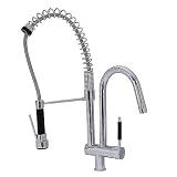 FREUER Professionista Collection: Pull Down Spray Kitchen Sink Faucet, Polished Chrome