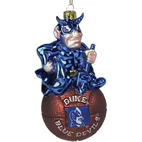 Duke Blue Devils NCAA Glass Mascot Basketball Ornament