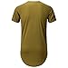 UNRESTRAINED Mens Street Wear Extended Side Zip Hip Hop T Shirt