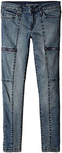 Calvin Klein Jeans Women's Utility Zip Legging, Ocean Mist, 29