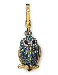 Juicy Couture - Aurora Blue Pave Rhinestone Owl - Gold Plated Charm