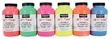 Sargent Art 22-9606 16-Ounce Art Time Washable Fluorescent Finger Paint Set of 6, Includes All colors