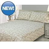 Great Value easy care cotton mix duvet set (duvet cover and pillowcase set ) - Natural - King Size