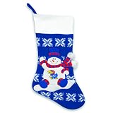 24" NCAA Kansas Jayhawks Knit Snowman and Snowflake Christmas Stocking