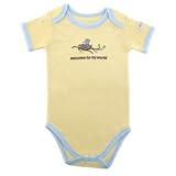 Hudson Baby Organic Touched By Nature Bodysuit, Yellow-Bird, 0-3 Months