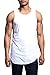 Victorious Solid Color Long Length Curved Hem Tank Top TT47 - WHITE - X-Large - A1D - A8D