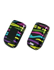 Wireless: EMPIRE Black Multi Colored Zebra Stripes Design Hard Case Cover for Sprint BlackBerry Style 9670 - EMPIRE