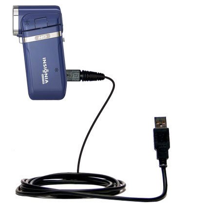 Classic Straight USB Cable for the Insignia NS-DV720P with Power Hot Sync and Charge capabilities - uses Gomadic TipExchange Technology