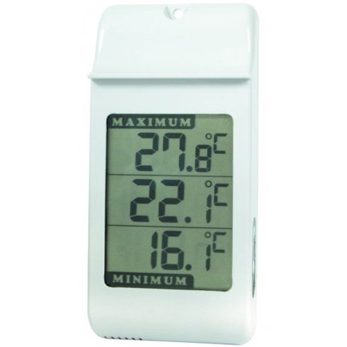 Max min greenhouse thermometer - white