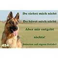 Metall - Warnschild Deutscher Sch�ferhund, DSH