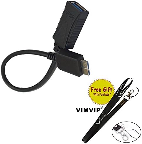 VIMVIP Micro USB 3.0 9pin OTG Host Flash Disk Cable for Samsung Galaxy S5 G900, Galaxy Note 3 N9000 N9005 Smartphone, Samsung Galaxy Note Pro 12.2, Galaxy Tab Pro 12.2, Nokia Lumia 2520 Tablet