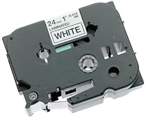 Brother 1 Inch x 26.2 Feet Black on White for P-Touch (TZ251)