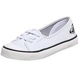 RoxyLittleKid/BigKidAceLeatherVulcanizedShoe,White/Black,13.5MUSLittleKid