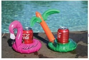 Tropical Inflatable Drink Floats - 1 Palm Tree and 1 Swan