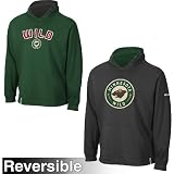 Reebok Minnesota Wild Face-Off ELITE Reversible Hooded Sweatshirt