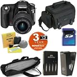 Pentax - K-100D 6.1 MEGAPIXEL, 2.5 INCH LCD, SR SHAKE REDUCTION DIGITAL SLR CAMERA WITH AF-360FGZ FLASH KIT (NO LENS)