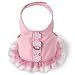Dog pink dress with harness - Pink Flower Dress - XS