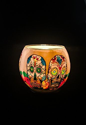 Nomads Aroma Lamp , Handcrafted Unique Sugar Skull Design