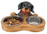 DF-212 ROTTWEILER FOOD & WATER BOWL (DOUBLE)