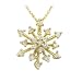 10K Yellow Gold Diamond Snowflake Pendant