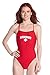 LIFEGUARD Officially Licensed Swimsuit for Women & Ladies, One Piece Swimming Suit, Elastic Comfort Straps. Red