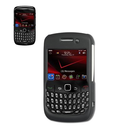 Fashionable Perfect Fit Hard Protector Skin Cover Cell Phone Case for BlackBerry Curve 8530 AT&T,Sprint,U.S. Cellular,Verizon - Black