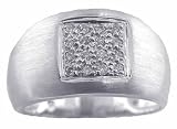 0.30Ct. 14K. White Gold Diamond Men's Ring