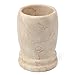 Creative Home Natural Champagne Marble Stone Tumbler Toothbrush Holder, Organizer Double Rings Collection