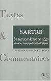 La transcendance de l\'Ego et autres textes phénoménologiques