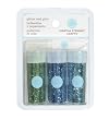 Martha Stewart Crafts Tinsel Glitter, Ocean Blue, 3-Pack