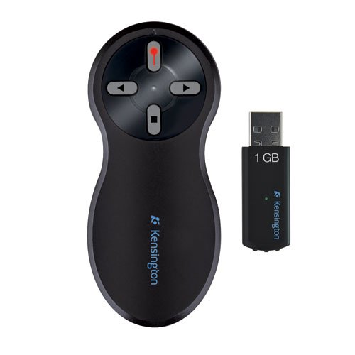 Kensington Wireless Presenter with Laser Pointer and 1 GB Built-in Memory (Black)