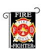 Fire Fighter Garden Flag Indoor/outdoor 13.5" X 18"