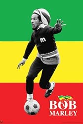 Bob Marley - Playing Soccer - 24x36 Poster