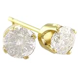 1/5 Carat Diamond Stud Earrings in 14K Yellow Gold