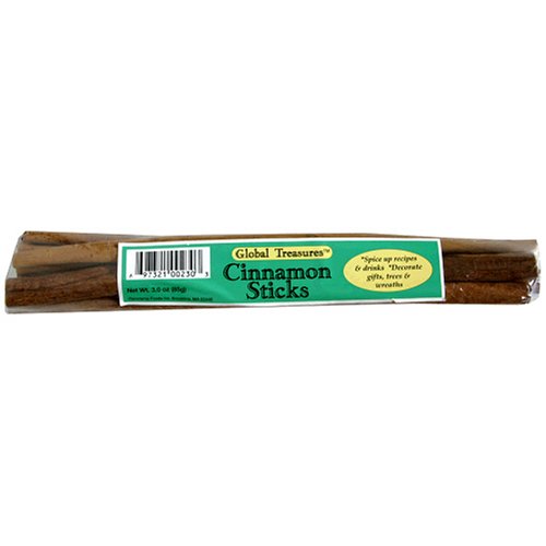 Global Treasures 10 Cinnamon Sticks, 3.0-Ounces (Pack of 24) by Global Treasures
