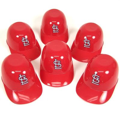 ST. LOUIS CARDINALS MINI BATTING HELMET ICE CREAM SNACK BOWLS