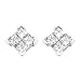 14K White Gold 1/4 ct. Princess Cut Diamond Earrings