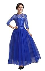 Chiffon High-Neck Applique Lace Ankle Length Cocktail Evening Dress/Bridesmaid Dress/Prom Dress/Wedding Party Dress 